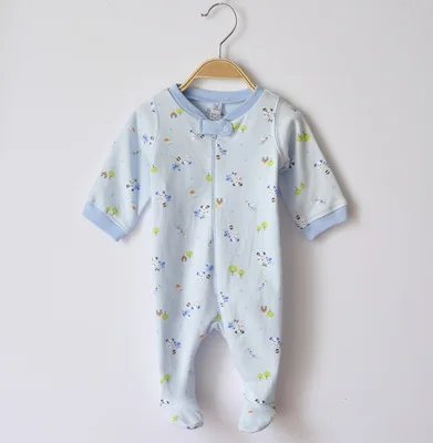 Одежда для новорожденных; комбинезон для мальчиков и девочек; Хлопковая пижама для новорожденных; bebes - Цвет: Blue dog