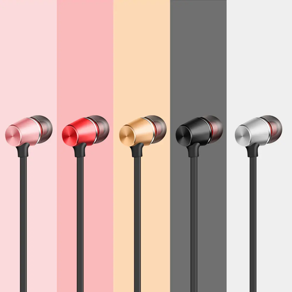 

Fashion 3.5mm Earplug with Metal Earbud with Mic Dynamic Drive In-ear Bass Music Earphone Sound Quality Headset For Universal
