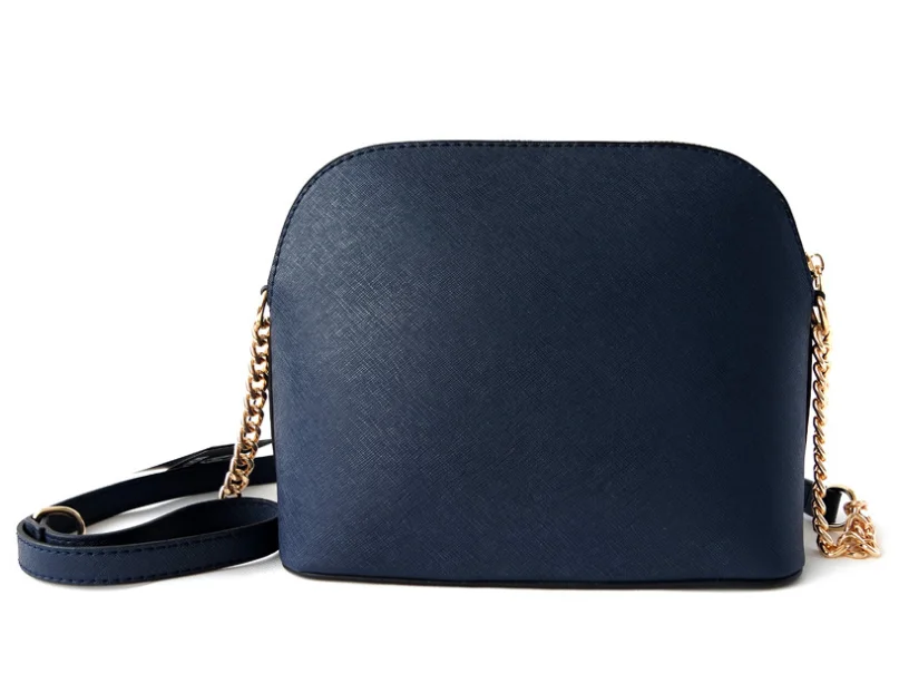 

Women's bag cross grain leather bag new small shell bag Single Shoulder Messenger chain bag women's handbag