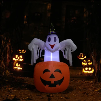 

1.5 m White Ghost Halloween Decoration Halloween Inflatable Air Mold Halloween Pumpkin Air mold Smiling Pumpkin Decoration