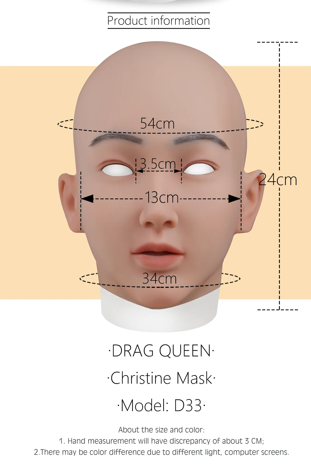 Drag Queen Female Realistic Silicone Christina Mask Ball Halloween Party Full Head Face Crossdresser Drag Queen Sissy Female Mask (2)