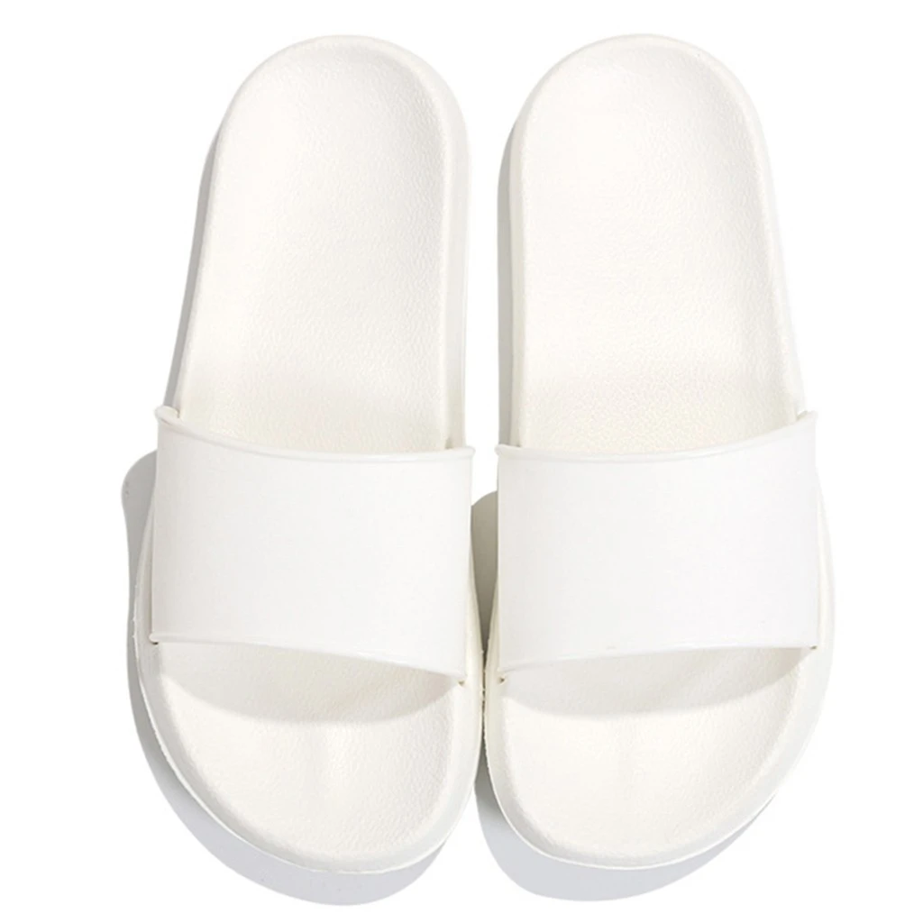white bathroom slippers