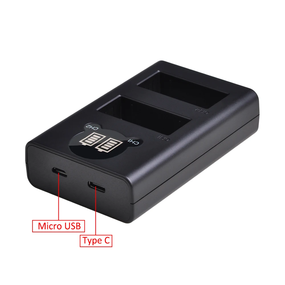 Batteria NP-W126S con caricatore Tipo C per Fujifilm X-T20, X-T3, XT30, X-T2, X-T1 12