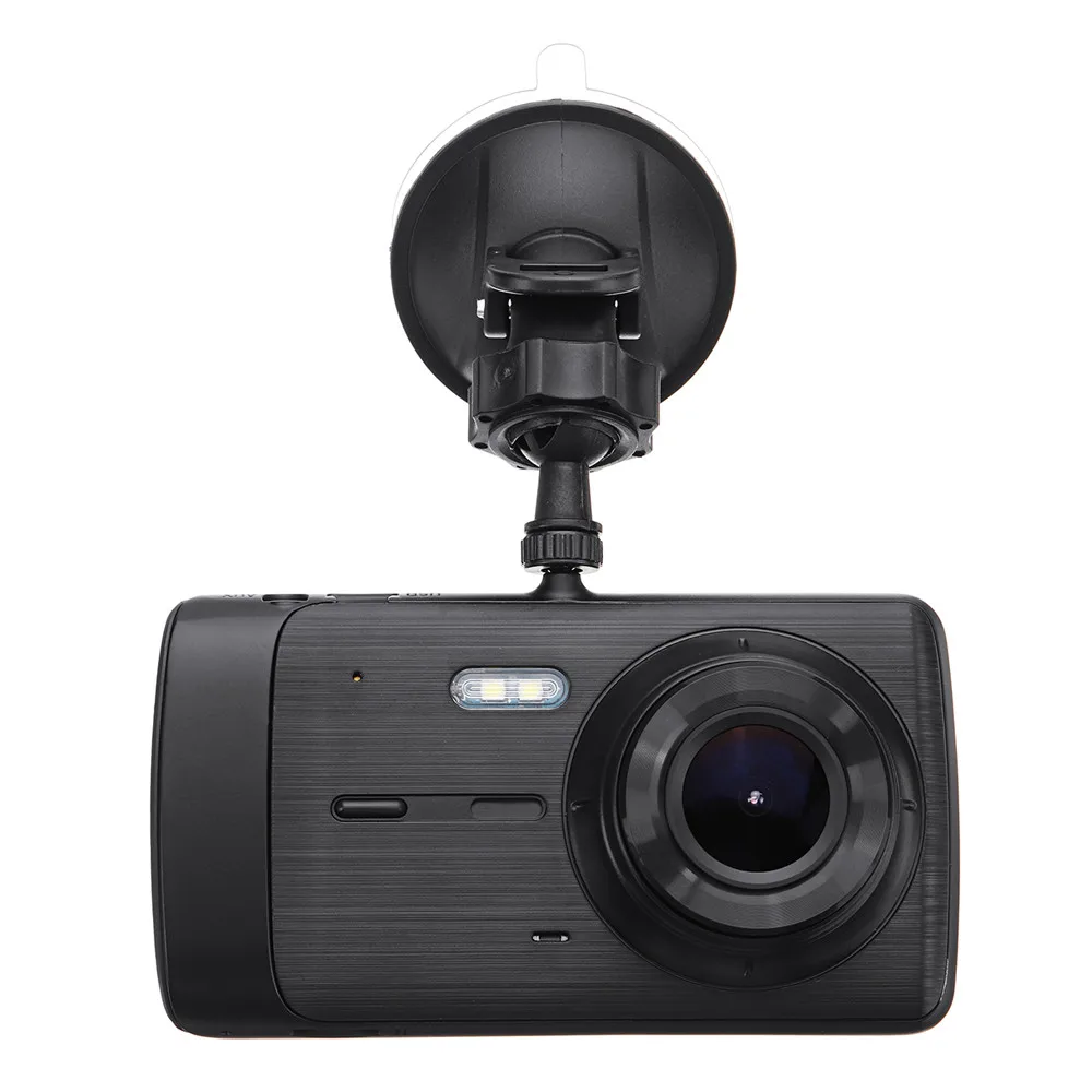 4 дюймов HD 1080 Автомобильный видеорегистратор HD 1080P Видеорегистраторы для автомобилей тире Камера 170 ° Двойной объектив 4 дюйма ЖК-дисплей камера с экраном видео Регистраторы петля Запись# P20