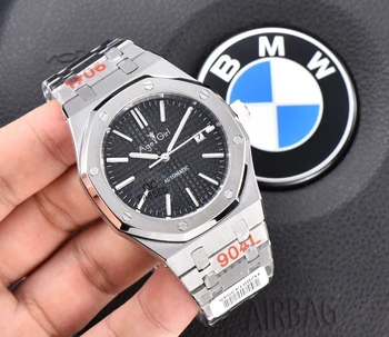 

Brand New Men Watch Stainless Steel Automatic Mechanical Self Wind Silver Blue Black Grey Sapphire Royal Back See Through Oaks
