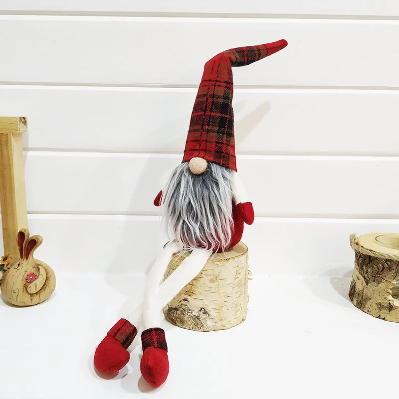 

Pretty Christmas Decoration Sitting Long Leg doll Decoration For Home New Year Gift for Children Merry Christmas