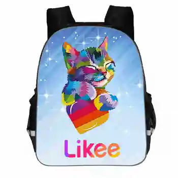 

"LIKEE 1 (Like Video)" Backpack Women 3D Printed Likee Bag Single Zipper School Bags 11/16 Inch Bookbag Russia Type Back Pack