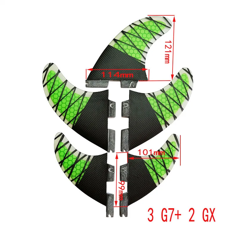 Двойной три Quad пять плавников набор карбонатных волокон доски для серфинга плавники для FCS II плавники для серфинга quilhas FCS 2 пять плавники для серфинга