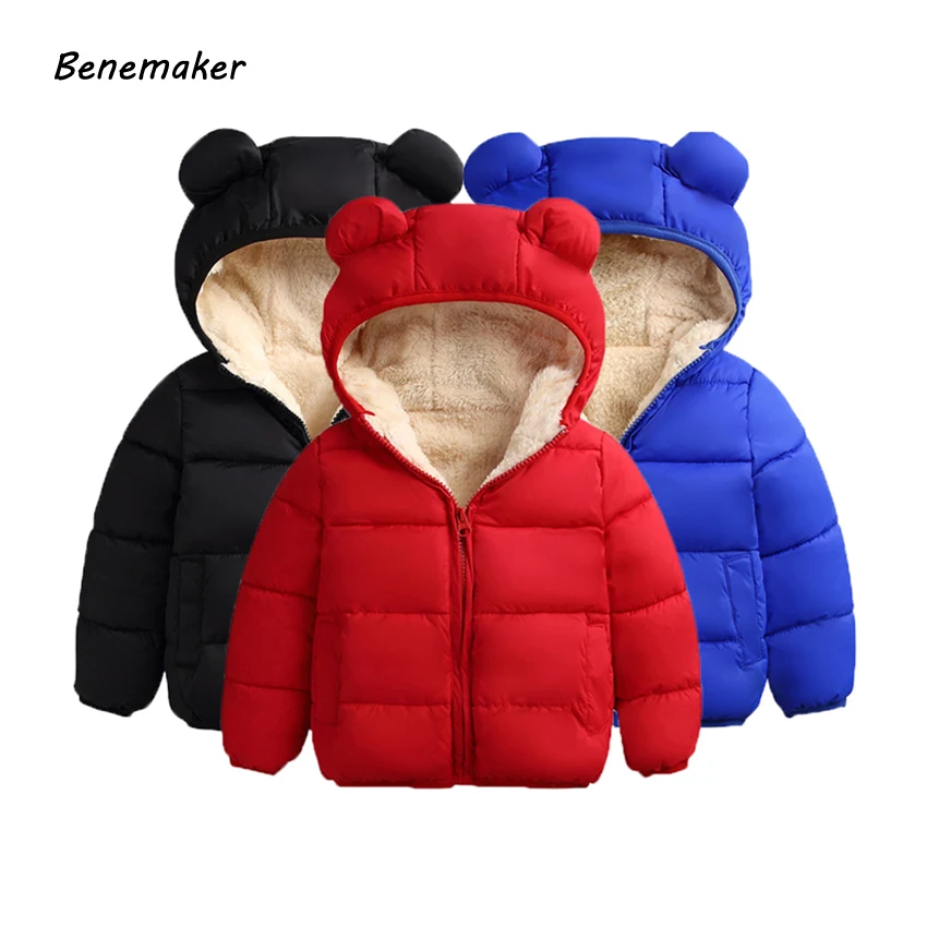 Baby Girls Jacket Autumn Winter Jacket For Girls Coat Kids Warm Hooded Outerwear Coat For Boys Coat Children Clothes YJ108