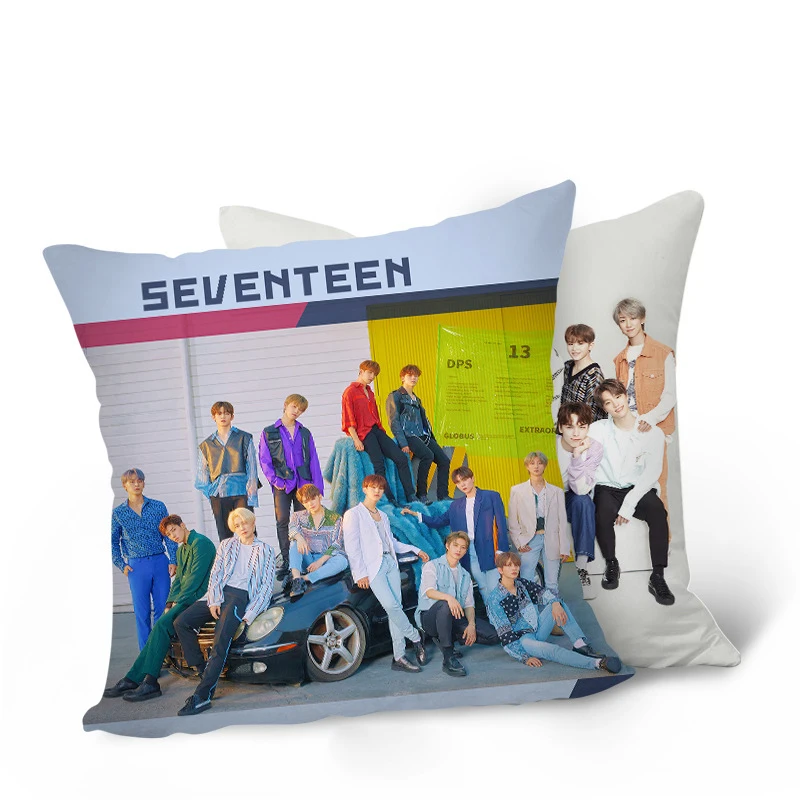 Kpop SEVENTEEN хит альбом мягкая подушка для автомобиля подушка на талию подушки Двойная подушка для лица Хлопок 40*40 см Высокое качество
