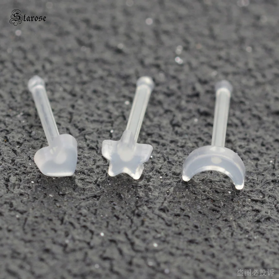 Starose 2pcs Sun Star Moon Nose Ring Stud Cross Tragus Piercing Labret Lip Helix Piercing Oreja Nose Piercing Earring Jewelry
