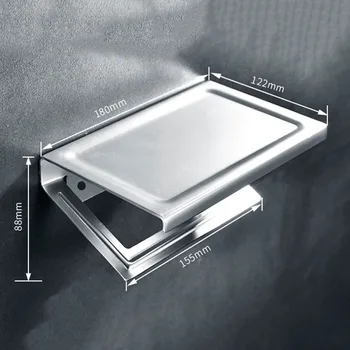 

Multifunction Aluminum Space Toilet Paper Bathroom Shelves Towel Rack Phone Holder Bathroom Accessories Paper Holder