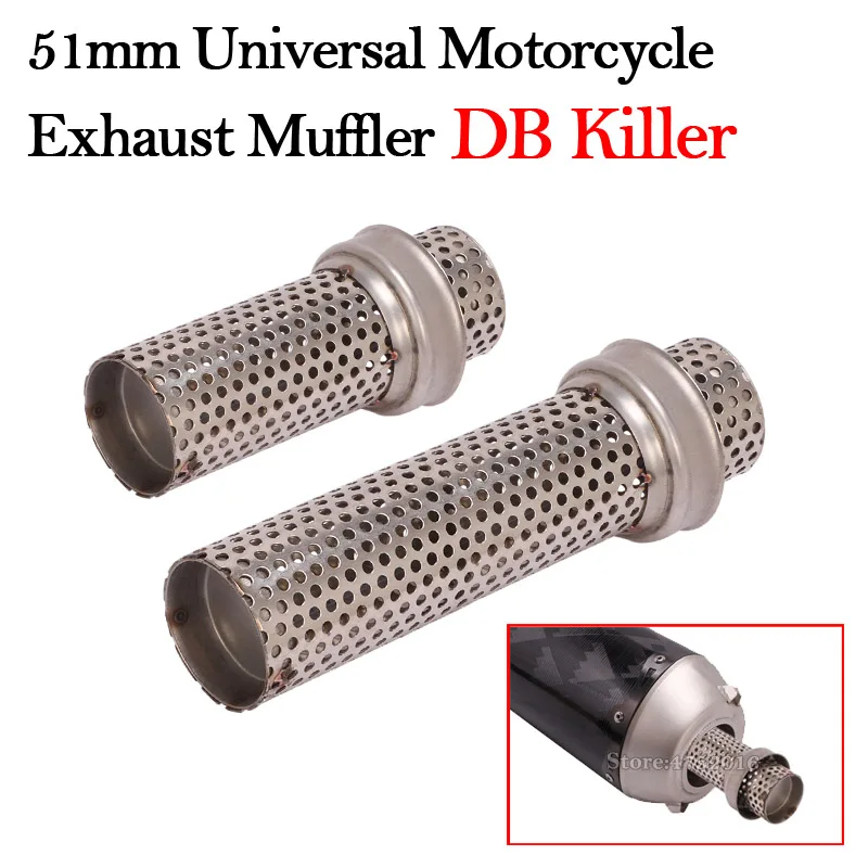 51Mm Universal Db Killer Slip On Moto Silenziatore Noise Sound Eliminator Yoshimura Flusso Di Scarico Moto Escape Marmitta