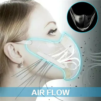 

Transparent Face Shield Anti-spray Durable Reusable Mask Safety Waterproof Face Mask For Adult Outdoor Working Use Mouth Cover