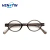 Henotin fashion round reading glasses spring hinges men's and women's readers glasses diopter 0.5 1.75 2.0 3.0 4.0 ► Photo 2/5