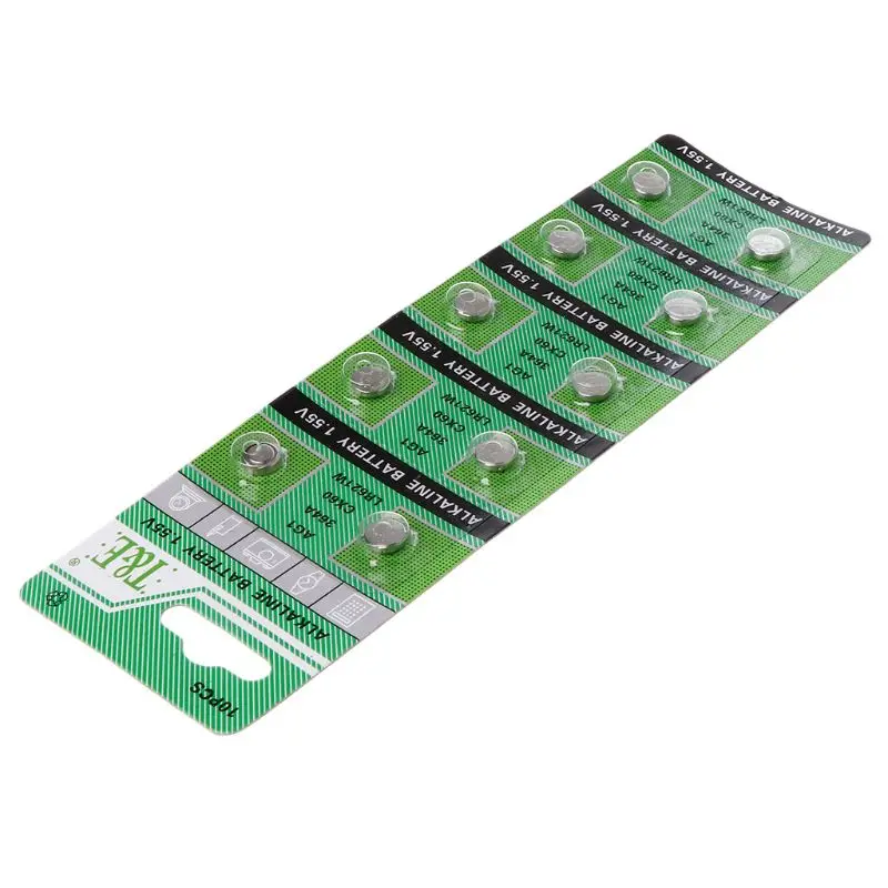 

10PCS Watch Battery AG1 1.55V 364 SR621SW LR621 621 LR60 CX60 Alkaline Button Coin Cell Batteries WXTB