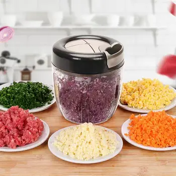 

Manual Food Chopper Fruit Vegetable Cutter Meat Crusher Grinder Shredder Mincer Vegetable Chopper Shredder Food Processor