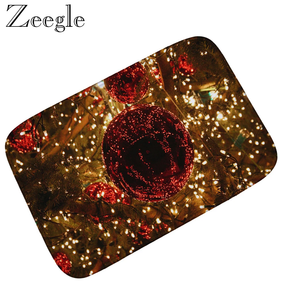 Zeegle Flannel Door Mat Anti-slip Floor Mat Doormat Shower Carpet Absorbent Outdoor Rug Hallway Carpet Washable Indoor Mat