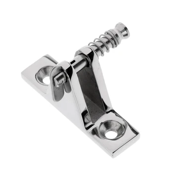 

4 Pack 90 Degree Bimini Universal Deck Hinge w/ Pin, Marine Hardware, Silver 316 Stainless Steel