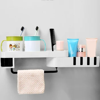 

Seamless Rotating Tripod Seamlessly Corner Bath Storage Holder Bathroom Shelf