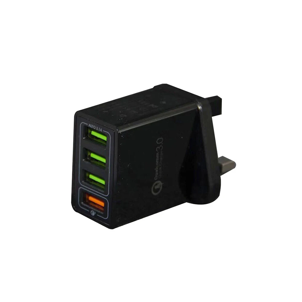 Зарядное устройство для мобильного телефона QC3.0 Быстрая зарядка 4 usb порта концентратор настенное зарядное устройство адаптер питания США ЕС Великобритания вилка
