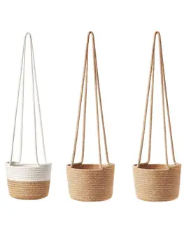 

Plant Hanger Handmade Flower Pot Hanger String Bag Woven Plant Basket Hanging Baskets For Wall Decoration Home Garden Supplies