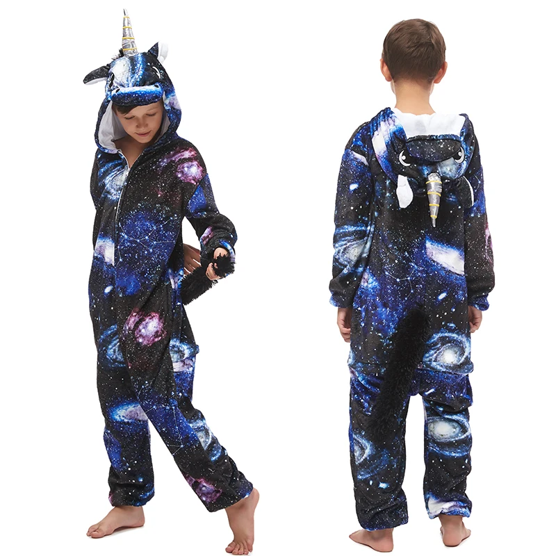 Cartoon Rabbit Pajamas Anime Onesies for Children Animal Panda Stitch Onesie Kids Unicorn Sleepwear Boys Girls Licorne Costumes