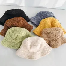 Зимняя женская одноцветная мягкая теплая Рыболовная Шапка Из искусственной овечьей шерсти