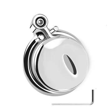 Stainless steel male small metal penis lock Bird Trumpet Chastity cage belt cock rings slave bondage restraint BDSM man sex toy 5