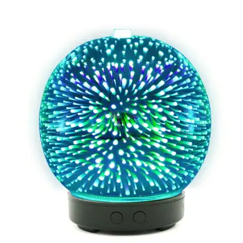 

Essential Oil Diffuser Aromatherapy Diffusers for Therapeutic Oils - Ultrasonic 3D Glass Vase Cover & LED Light Display