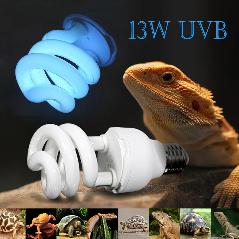 Reptiles Lamp AC 220V 240V Ultraviolet UVB Screw Compressed Light 5 And