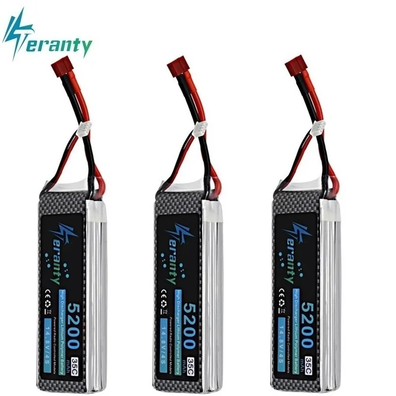 Емкость 4S 14,8 v 5200mAh 35C LiPo батарея для радиоуправляемого дрона радиоуправляемые автомобили радиоуправляемые роботы радиоуправляемые игрушечные лодки 14,8 v перезаряжаемая Lipo батарея 2 шт