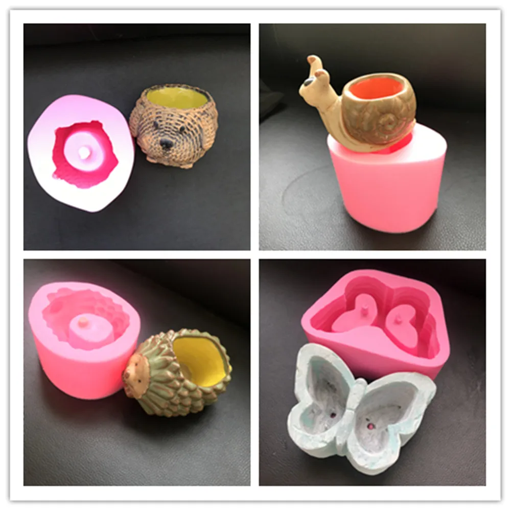 Moldes Para Macetas De Hormigon Kit Molde Manos Pareja Molde Florero Decorativo Molde De Silicona Para Hacer Jarrones Con Resina - 6 Piezas, Varias Formas - Manualidades Y Decoración Resina Epoxi Molde