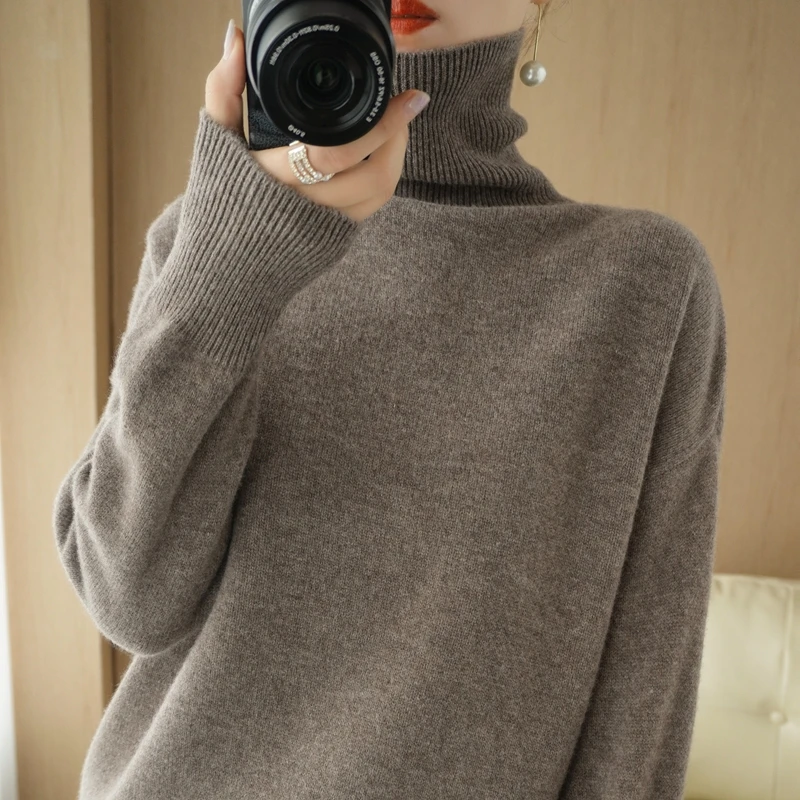 Sweater Pullover Womens Warm-Top Outer-Wear Knitted Loose Thick Large-Size New Base