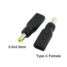 5x USB 3,1 type C гнездовой разъем для постоянного тока 5,5 мм x 2,5 мм штекер питания зарядки адаптер разъем прямой