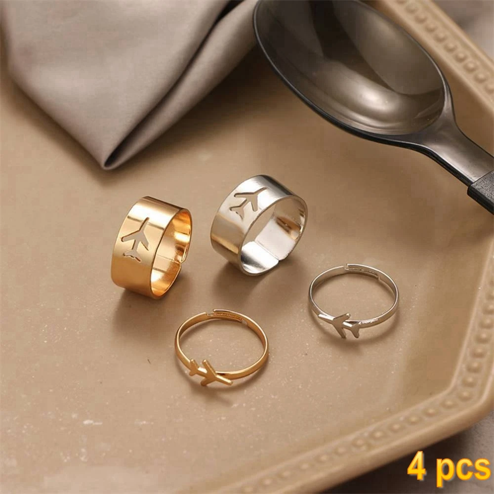 IFMIA Trendy Gold Butterfly Rings For Women Men Lover Couple Rings Set Friendship Engagement Wedding Open Rings 2021 Jewelry 39