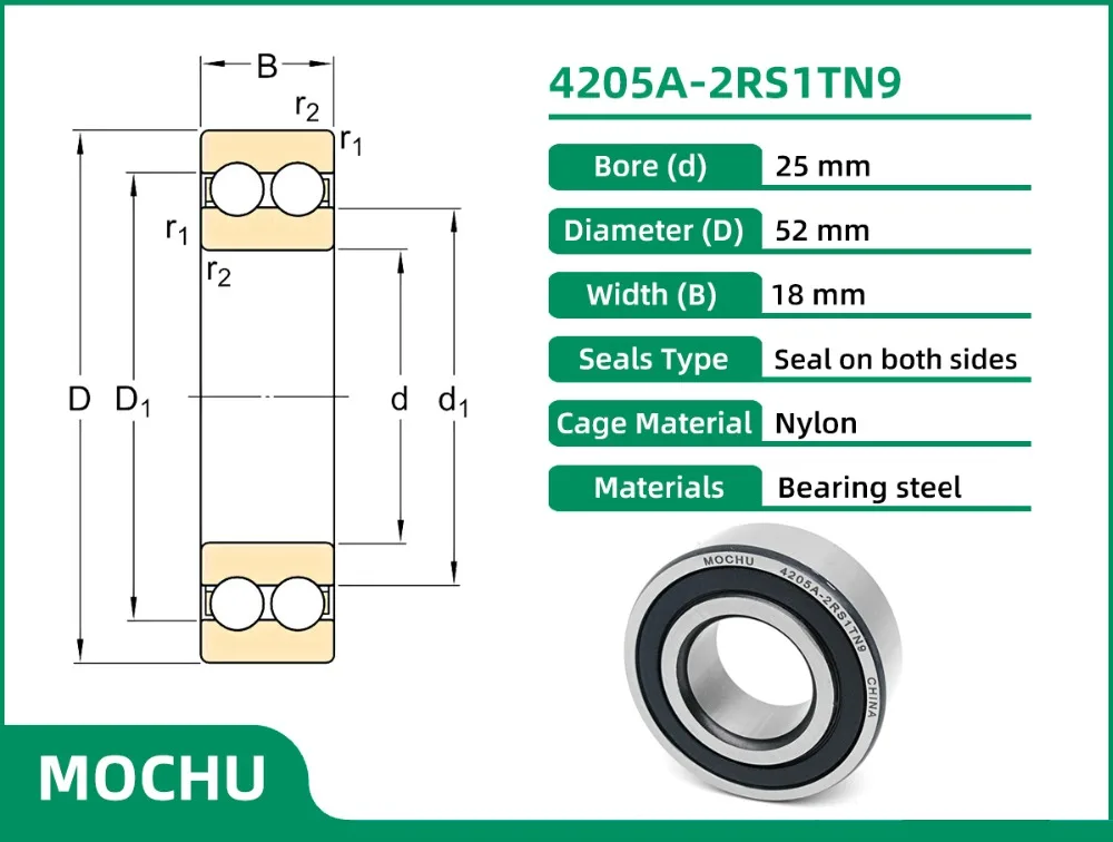 4205A-2RS1TN9 MOCHU BEARINGS