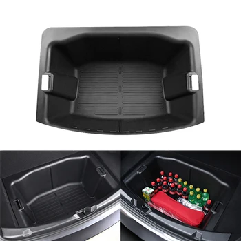 

1 Pcs Car Rear Trunk Storage Box Waterproof Backup Container Organizer High Quality ABS Accessories For Tesla Model 3 2017-2020