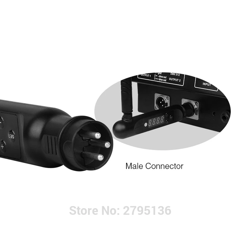 DMX 512 led transmitter Digital screen display 2.4G ISM wireless Signal connecter DC5V 2400-2483.5MHz for Disco Stage BAR KTVS