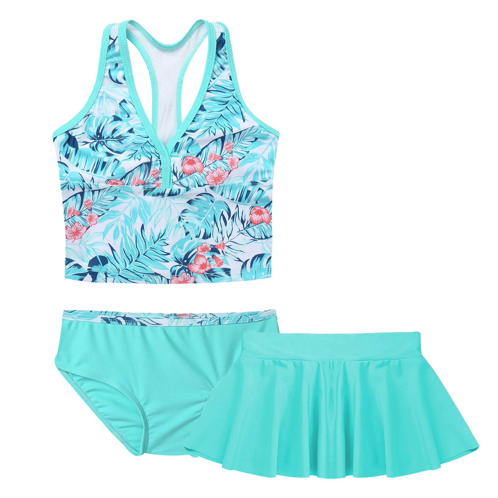 Children Swimsuit 3-14Y Toddler Baby Girls Swimsuit Quickly Dry Swimming 3 Pieces Girls Swimwear Infantil Kids Bikini Set Summer Biquini Beachwear