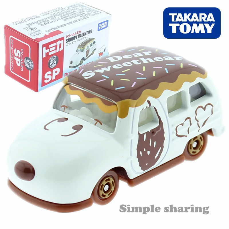 Takara Tomy Tomica Dream Deries SP арахис Snoopy Valentine автомобильные популярные детские игрушки