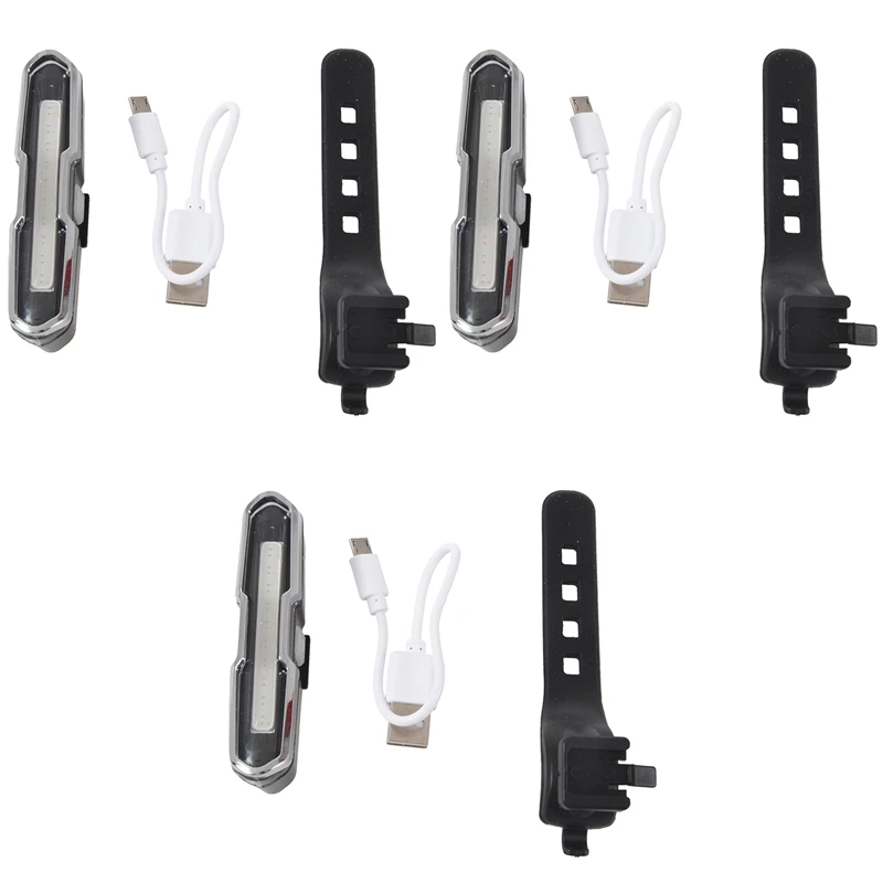 3X Bike Tail Light Ultra Bright USB Rechargeable LED Bicycle Rear 5 Mode Headlights | Спорт и развлечения