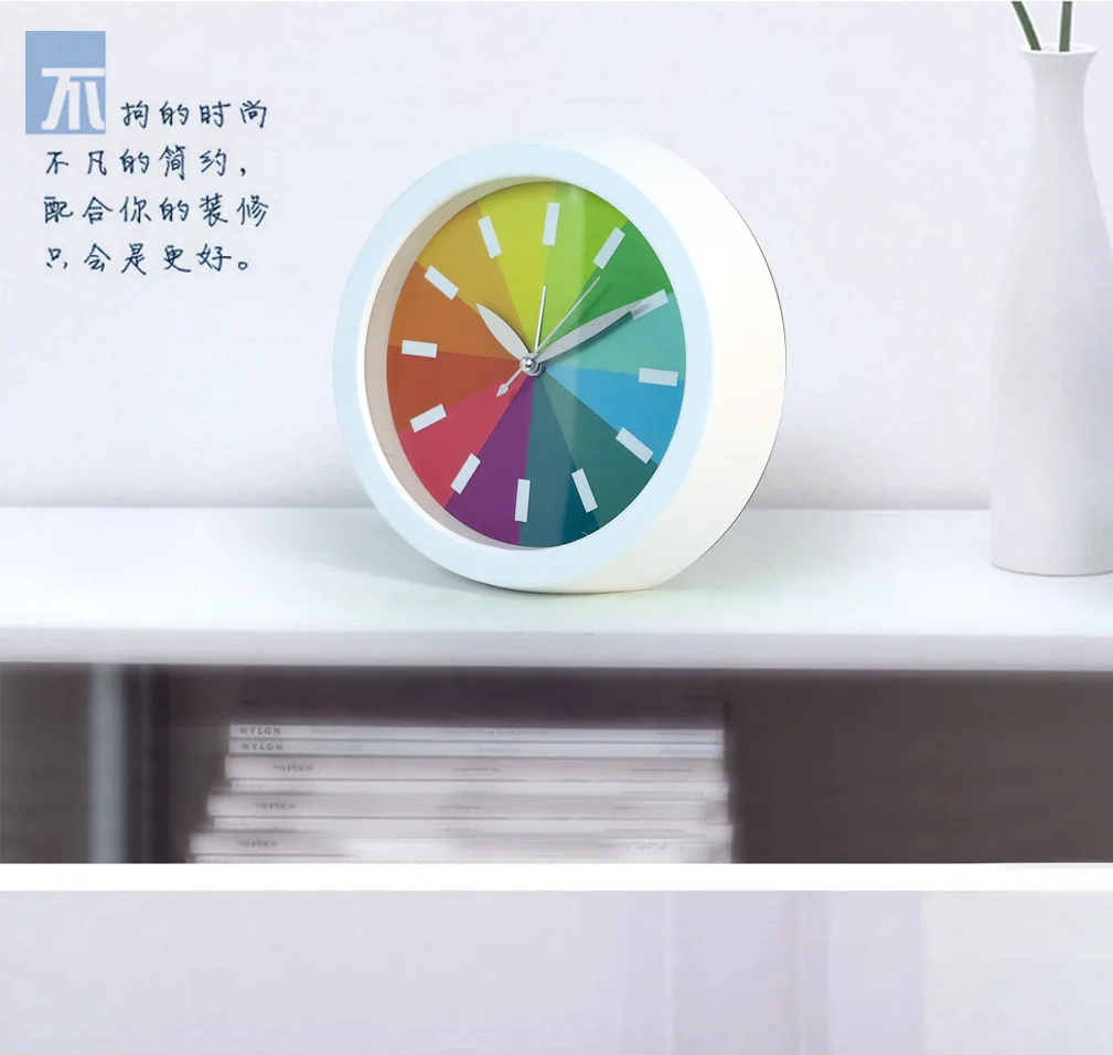 Simple Fashion Rainbow Alarm Clock Creative Super Quiet Little Alarm Clock Anime Cartoon Cute Alarm Clock Manufacturers Direct S