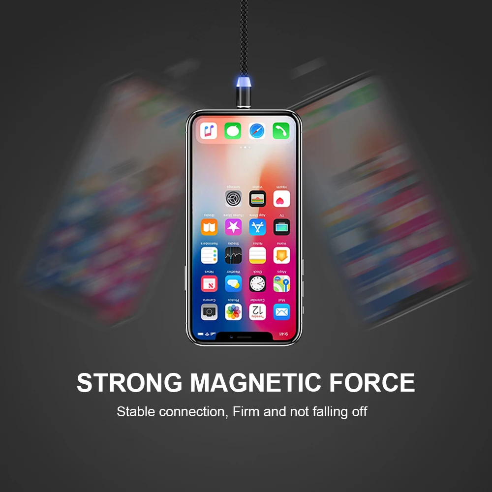 Магнитный usb кабель для быстрой зарядки Type C зарядный Micro USB Android мобильный телефон