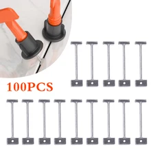 Aiguilles de rechange en acier pour le nivellement des carreaux, 100 pièces, pour mur de sol, niveleur, broches remplaçables, outils de Construction, 1.5mm