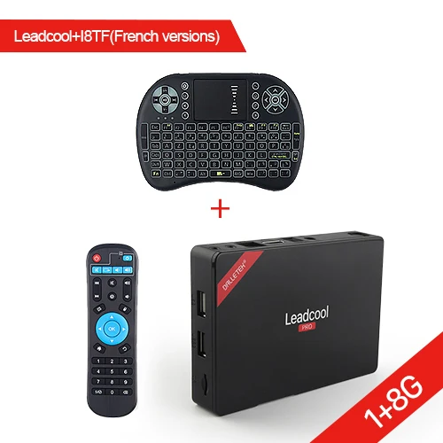 Android 8,1 ТВ коробка Leadcool Pro 1/8GB 2/16GB RK3229 смарт-поддержка ТВ-коробок 4K 2,4G Вай-Фай HDMI 2,0 медиа плеер для ТВ приемник - Цвет: 1G 8G Box with I8TF