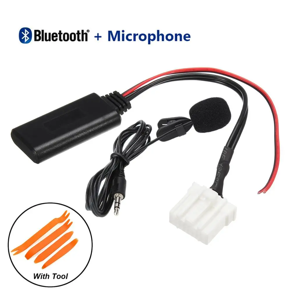Автомобильный bluetooth-модуль AUX-in аудио адаптер+ инструмент и микрофон для Mazda 2 3 5 6 MX5 RX8