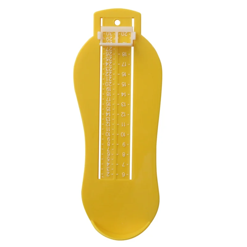 yellow Baby Foot Ruler Kids Foot Length Measuring Gauge Device Calculator Toddler Infant Child Shoes Fittings Gauge Tool Drop - Цвет: yellow
