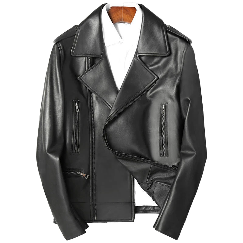 Chaquetas de cuero para para chaqueta de piel de oveja auténtica para Moto, ropa transpirable para primavera y otoño, S8644, novedad de 2021|Abrigos de cuero genuino| - AliExpress