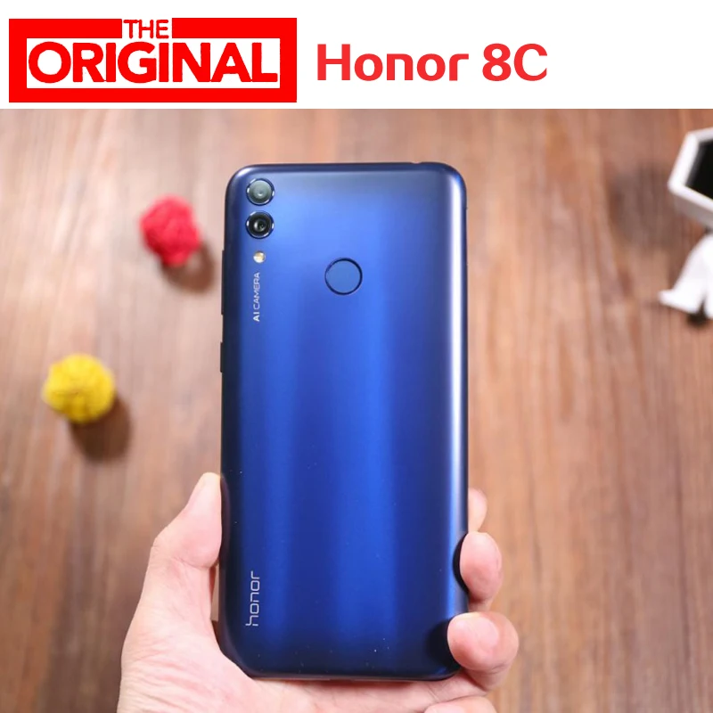 Стоковая Международная прошивка Honor 8C 4G LTE мобильный телефон Восьмиядерный 4 Гб ОЗУ 128 Гб ПЗУ Android 8,1 6,2" iPS 1520x720 отпечаток пальца